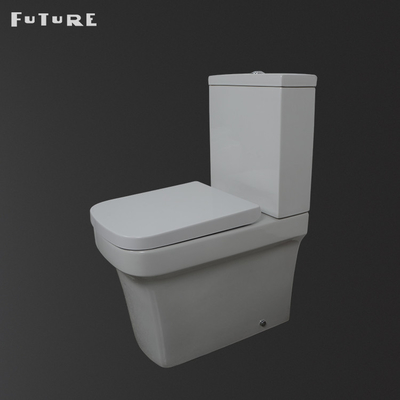 610*357*400MM Square Close Coupled Toilet P Trap Water Closet Eco Friendly