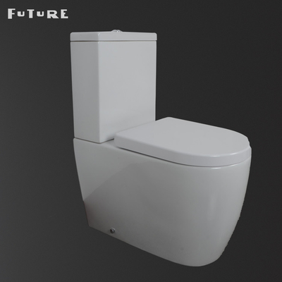 420mm Seat Close Coupled Bathroom Toilet Pan Rimless P Trap Water Closet