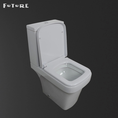 P Trap Mute Flushing Close Coupled Bathroom Toilet  Floor Mounted wc ISO9001