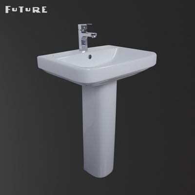 Durable Cloakroom Pedestal Basin Square 30 Inch Wide Pedestal Sink