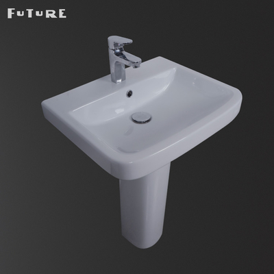 Durable Cloakroom Pedestal Basin Square 30 Inch Wide Pedestal Sink