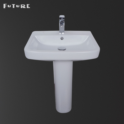 Durable Cloakroom Pedestal Basin Square 30 Inch Wide Pedestal Sink