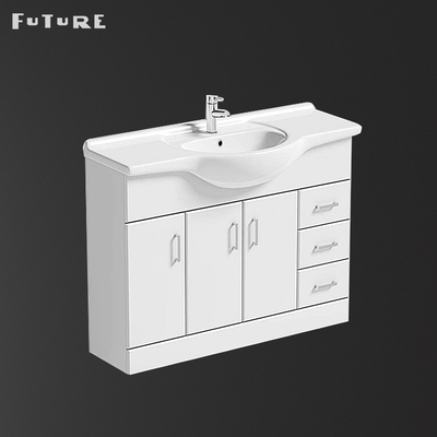 850*475*230mm Bathroom Wash Basin Cabinet White Freestanding Vanity Unit