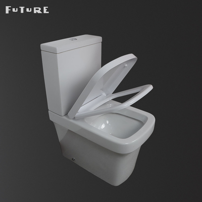 610*357*400MM Square Close Coupled Toilet P Trap Water Closet Eco Friendly