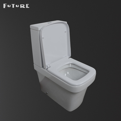 610*357*400MM Square Close Coupled Toilet P Trap Water Closet Eco Friendly