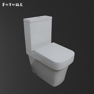 610*357*400MM Square Close Coupled Toilet P Trap Water Closet Eco Friendly