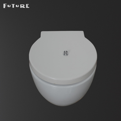 Smooth Glazed Wall Hung Toilet Wc Round Floating Toilet Bowl Antibacterial