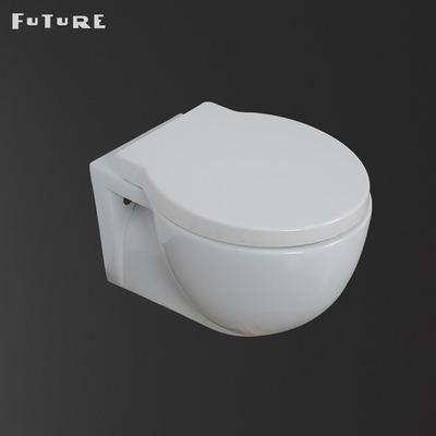 Smooth Glazed Wall Hung Toilet Wc Round Floating Toilet Bowl Antibacterial