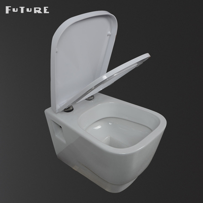 Eco Friendly Wall Hung European Water Closet 350mm Floating Toilet Seat