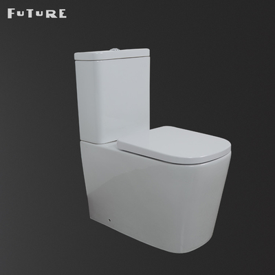 Soft Close Seat Cover Close Coupled Bathroom Toilet Dual Flush Buttons