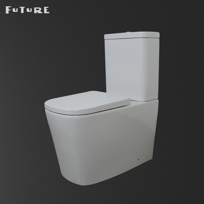 Soft Close Seat Cover Close Coupled Bathroom Toilet Dual Flush Buttons