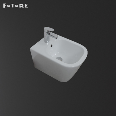 Commercial Smooth Glazed Bathroom Bidet Wall Mounted Long Lifespan