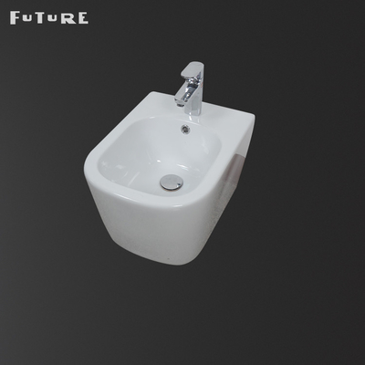 Commercial Smooth Glazed Bathroom Bidet Wall Mounted Long Lifespan