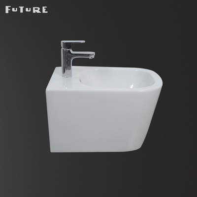 Commercial Smooth Glazed Bathroom Bidet Wall Mounted Long Lifespan