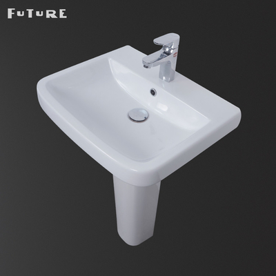 Hand Wash 450mm Basin And Pedestal One Piece Pedestal Sink Modern Desgin