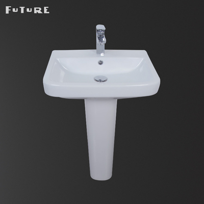 Hand Wash 450mm Basin And Pedestal One Piece Pedestal Sink Modern Desgin