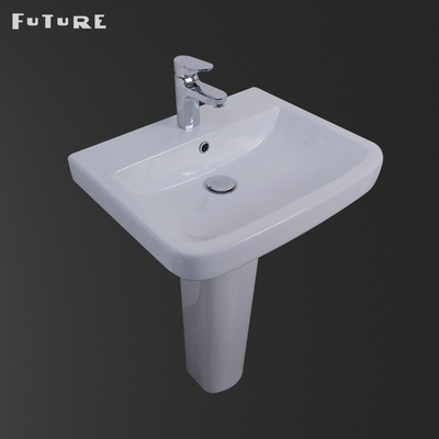 Hand Wash 450mm Basin And Pedestal One Piece Pedestal Sink Modern Desgin