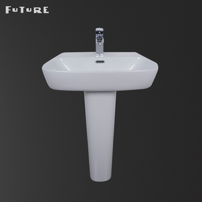 Modern 610mm Wide Bathroom Pedestal Basin Sink For Washing Hands Antirust
