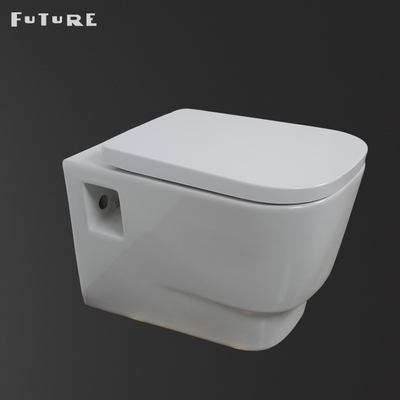 Rimless Wall Mount Toilet Concealed Tank Wear Resistance