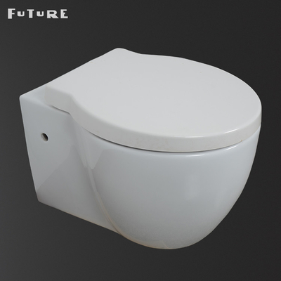 Gravity Flushing Modern Wall Hung Toilet 380mm Wide Wall Mounted Commode
