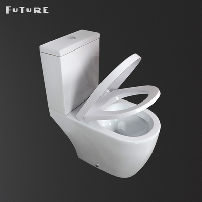 ISO9001 Automatic Close Coupled Bathroom Toilet Ceramic Water Closet