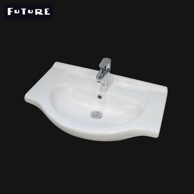 Wear Resistance Bathroom Cabinet Basin One Tap Pedestal Sinks Type