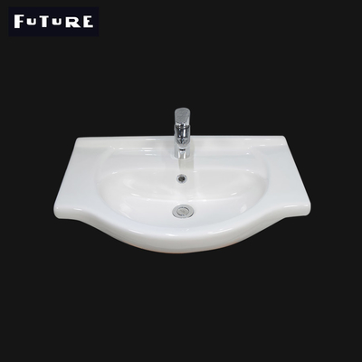 Wear Resistance Bathroom Cabinet Basin One Tap Pedestal Sinks Type