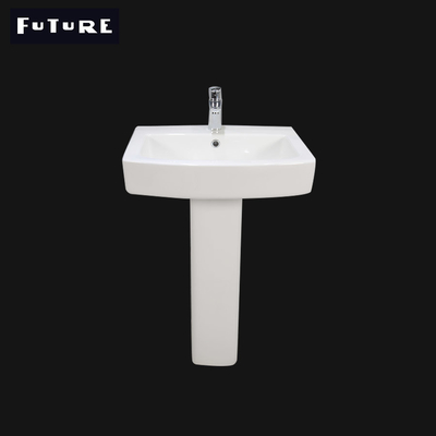 Future White Porcelain Pedestal Sink