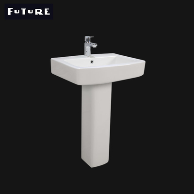 Future White Porcelain Pedestal Sink