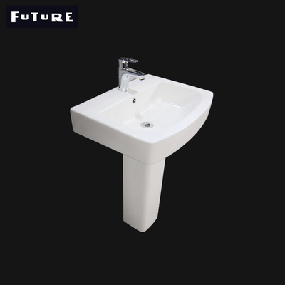 Future White Porcelain Pedestal Sink