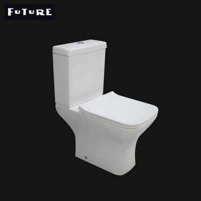 Fashionable Rimless Square Toilet Rimless Close Coupled Toilet 375mm Width