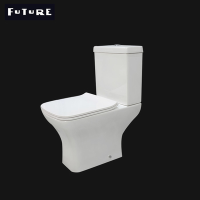 Fashionable Rimless Square Toilet Rimless Close Coupled Toilet 375mm Width