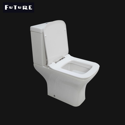 Fashionable Rimless Square Toilet Rimless Close Coupled Toilet 375mm Width