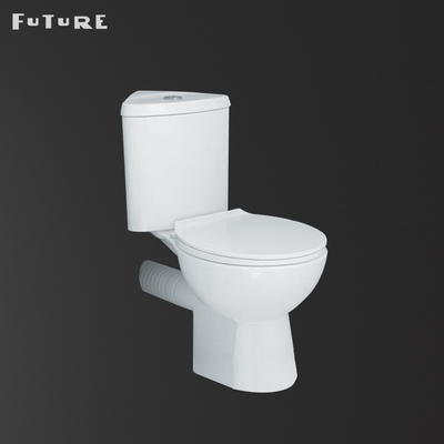 Flushing Button Close Coupled Corner Toilet Automatic Operation