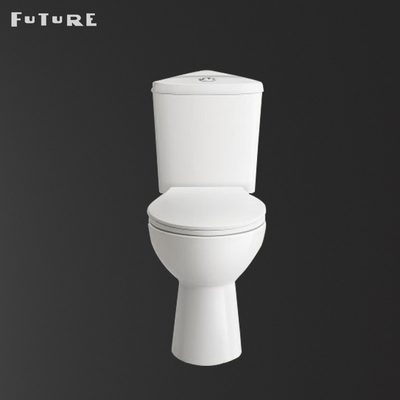 Flushing Button Close Coupled Corner Toilet Automatic Operation