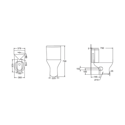 350mm Corner Bathroom Toilet Comfort Height Corner Toilet Elongated