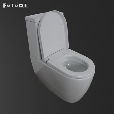 420mm Seat Close Coupled Bathroom Toilet Pan Rimless P Trap Water Closet