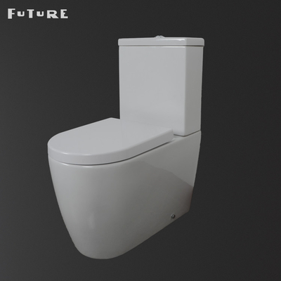 420mm Seat Close Coupled Bathroom Toilet Pan Rimless P Trap Water Closet