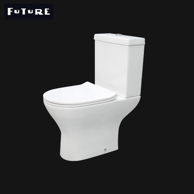 Ceramic Elongated Comfort Height Rimless Toilet Dual Flush 3L 6L Bathroom Design