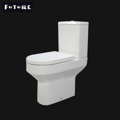 P Trap Close Coupled Comfort Height Toilet Two Piece WC 610*357*400MM