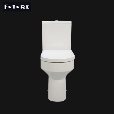 P Trap Close Coupled Comfort Height Toilet Two Piece WC 610*357*400MM
