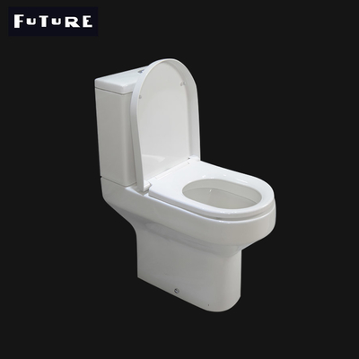 P Trap Close Coupled Comfort Height Toilet Two Piece WC 610*357*400MM