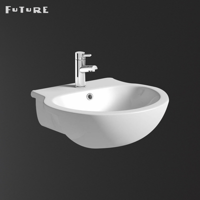 ISO9001 Single Hole Bathroom Cabinet Basin Ceramic Solid Surface