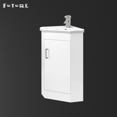 Anti Overflow Bathroom Cabinet Basin Corner Sink Vanity Unit Single Tap