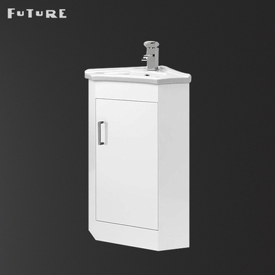 Anti Overflow Bathroom Cabinet Basin Corner Sink Vanity Unit Single Tap