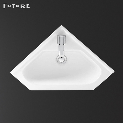 Anti Overflow Bathroom Cabinet Basin Corner Sink Vanity Unit Single Tap
