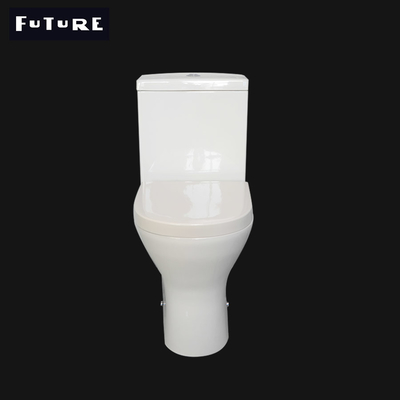 Smooth Glazed S Trap Close Coupled Corner Toilet Elongated 378mm  2 Piece WC