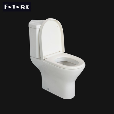 Smooth Glazed S Trap Close Coupled Corner Toilet Elongated 378mm  2 Piece WC