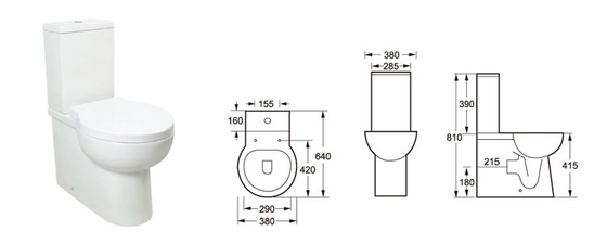 Smooth Inner Wall Bathroom Toilet Modern Ceramic Water Closet UPC Certificate