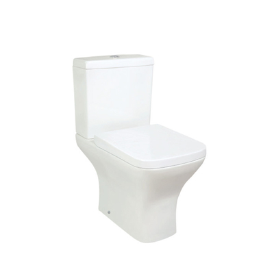 Anti Fouling Glazed Rectangle Two Piece Water Closet Scratch Resistant